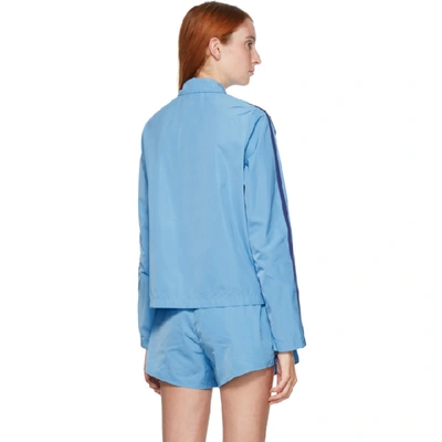 Shop Adidas Lotta Volkova Blue Zip Shirt Jacket In Light Blue