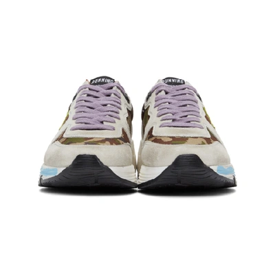 Shop Golden Goose Multicolor Running Sole Sneakers In 80367 Green