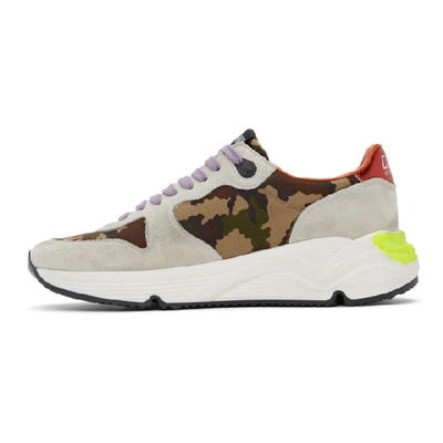 Shop Golden Goose Multicolor Running Sole Sneakers In 80367 Green