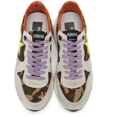 Shop Golden Goose Multicolor Running Sole Sneakers In 80367 Green