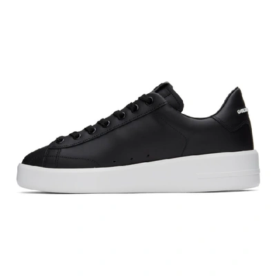 Shop Golden Goose Black Pure Star Sneakers In 90100 Black