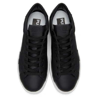 Shop Golden Goose Black Pure Star Sneakers In 90100 Black