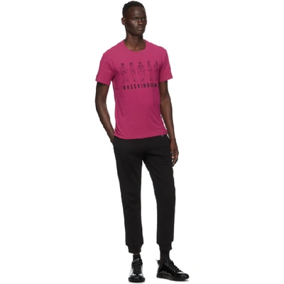 Shop Moschino Pink Uomo T-shirt In A1244 Vio