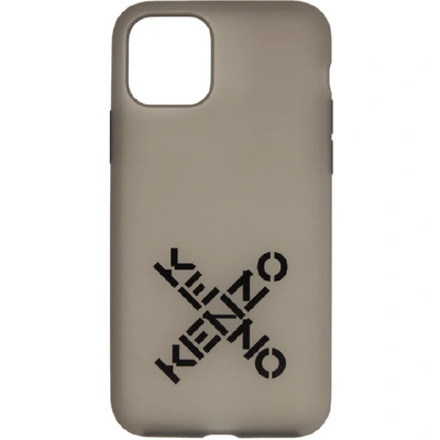 Shop Kenzo Black Sport Logo Iphone 11 Pro Case In 99 - Black