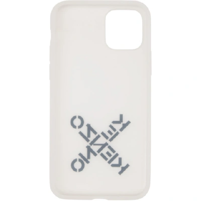 Shop Kenzo White Sport Logo Iphone 11 Pro Case In 01 - White