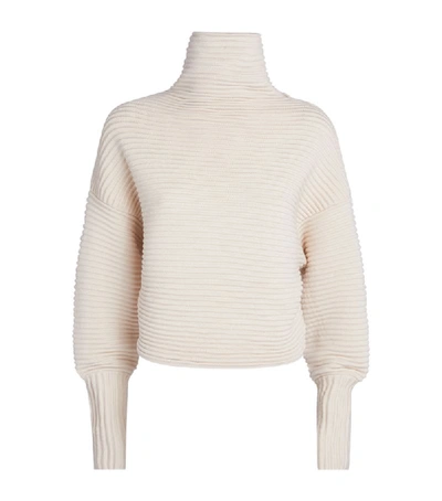 Shop Victoria Victoria Beckham Wool Crossover-reverse Sweater