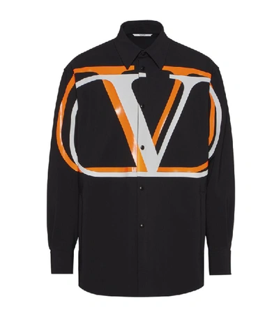 Shop Valentino Vlogo Shadow Print Overshirt