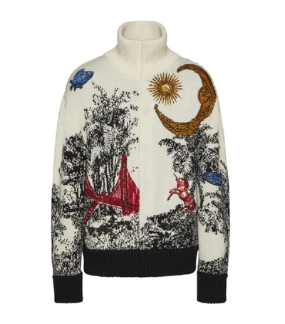 Shop Valentino Embroidered Dreamatic Cardigan In Pattern