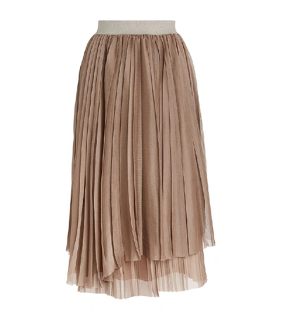 Shop Fabiana Filippi Pleated Tulle Skirt