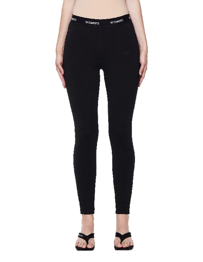 Shop Vetements Black Leggings