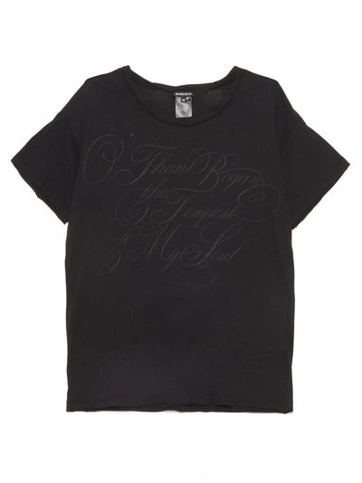 Shop Ann Demeulemeester Women's Black Cotton T-shirt