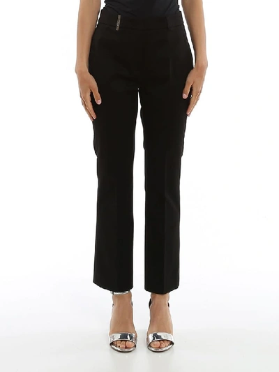 Shop Peserico Women's Black Cotton Pants