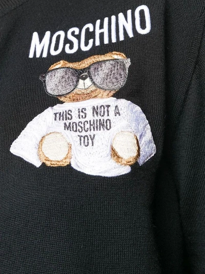 Shop Moschino Women's Black Wool Cardigan