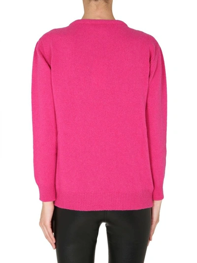 Shop Alberta Ferretti Women's Fuchsia Cashmere Sweater