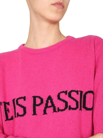 Shop Alberta Ferretti Women's Fuchsia Cashmere Sweater