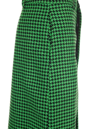 Shop Balenciaga Women's Green Wool Skirt