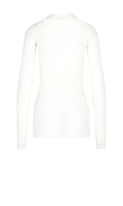 Shop Bottega Veneta Women's White Wool Sweater