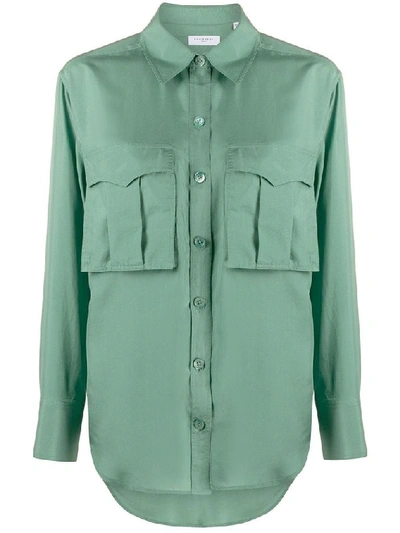 Shop Equipment Women's Green Silk Shirt