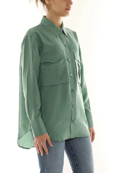 Shop Equipment Women's Green Silk Shirt