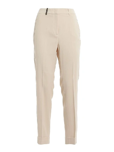 Shop Peserico Women's Brown Cotton Pants