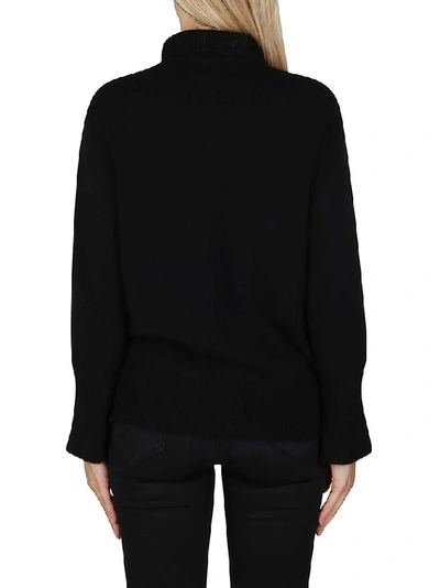 Shop Agnona Women's Black Cashmere Sweater