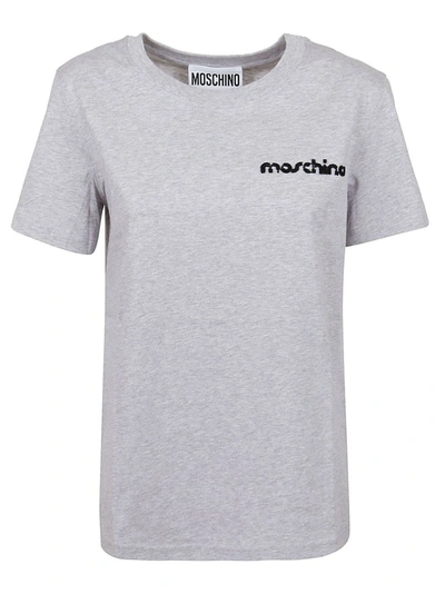 Shop Moschino Women's Grey Cotton T-shirt