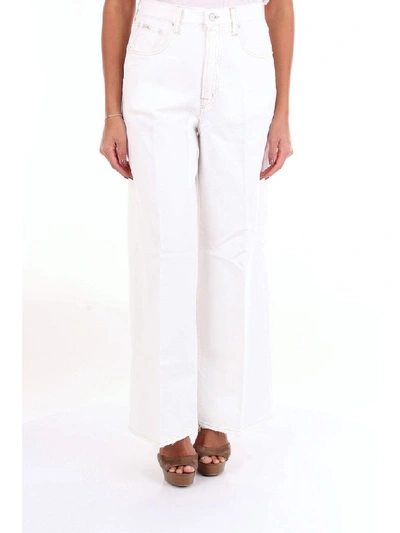 Shop People Women's White Cotton Jeans