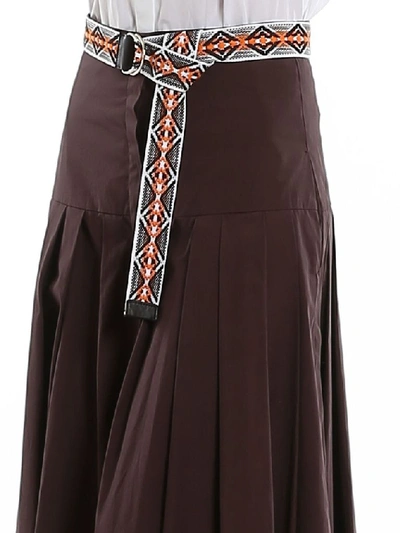 Shop Max Mara Studio Women's Brown Cotton Skirt