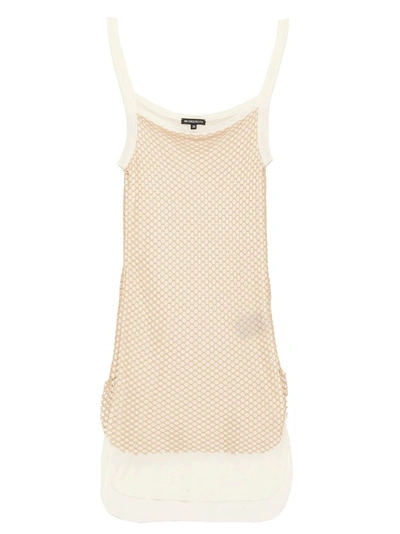 Shop Ann Demeulemeester Women's Beige Modal Tank Top