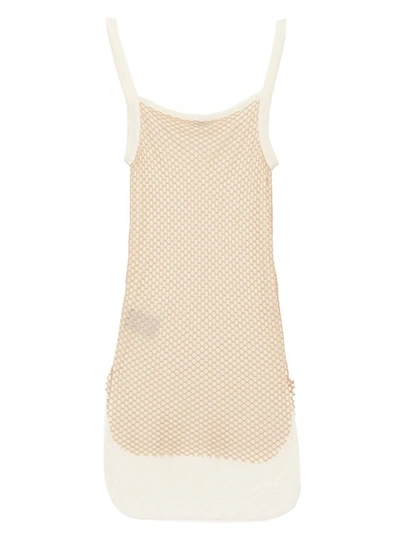 Shop Ann Demeulemeester Women's Beige Modal Tank Top