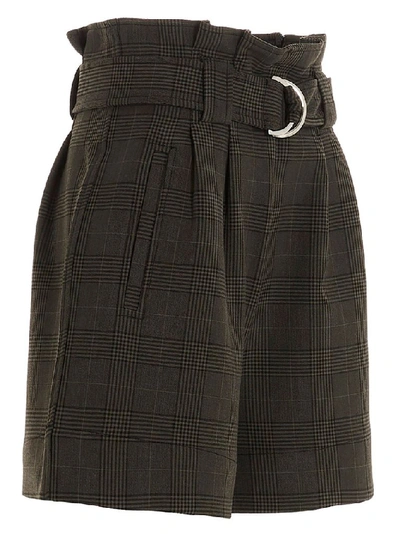 Shop Ganni Women's Grey Polyester Shorts