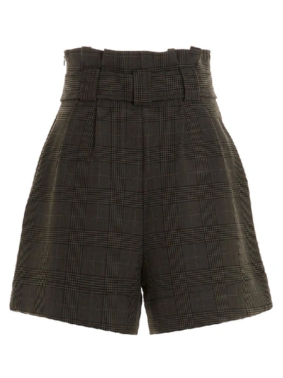 Shop Ganni Women's Grey Polyester Shorts