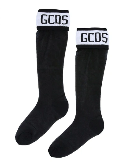 Shop Gcds Women's Black Polyamide Socks