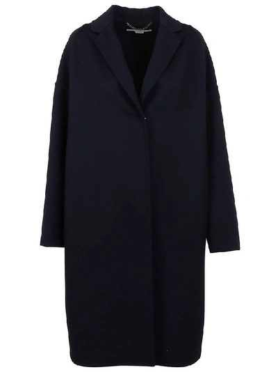 Shop Stella Mccartney Women's Blue Wool Coat