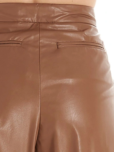 Shop Nude Women's Brown Polyurethane Shorts