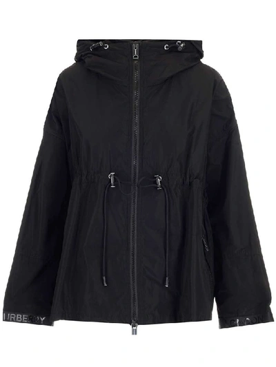 Shop Burberry Women's Black Polyester Outerwear Jacket