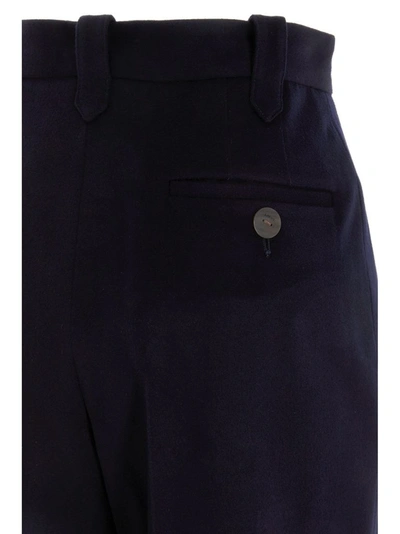 Shop Loewe Women's Blue Wool Shorts