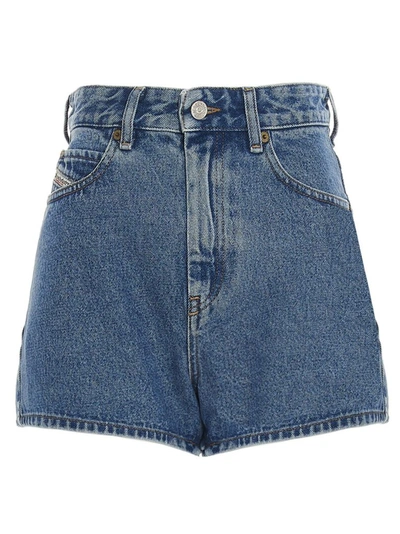 Shop Diesel Women's Blue Cotton Shorts