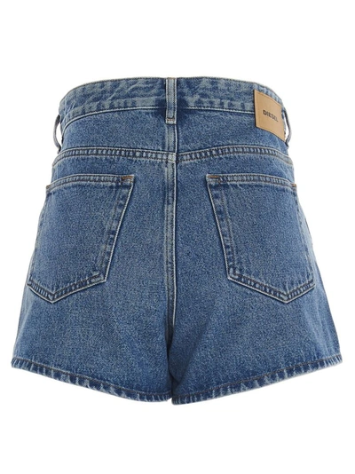 Shop Diesel Women's Blue Cotton Shorts