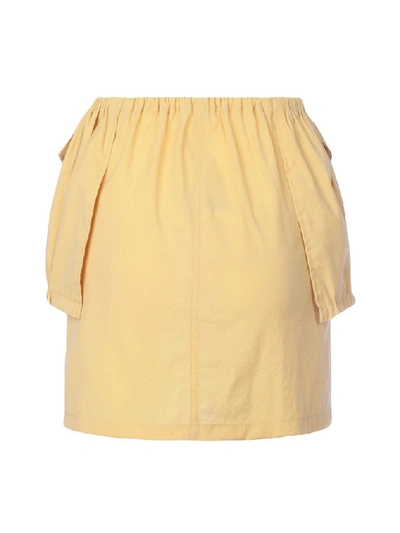 Shop Jacquemus Women's Yellow Polyamide Skirt