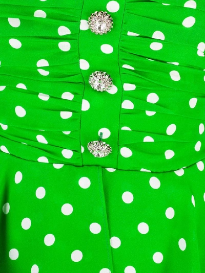 Shop Alessandra Rich Women's Green Silk Dress