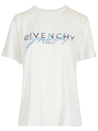 Shop Givenchy Women's White Cotton T-shirt