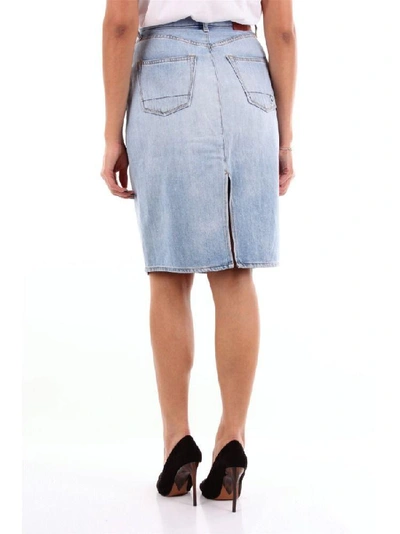Shop People Women's Blue Cotton Skirt