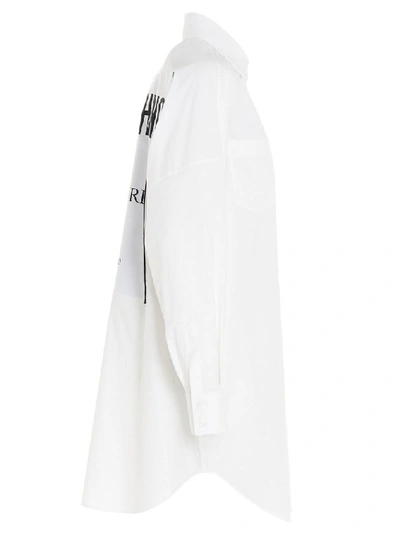 Shop Moschino Women's White Cotton Shirt