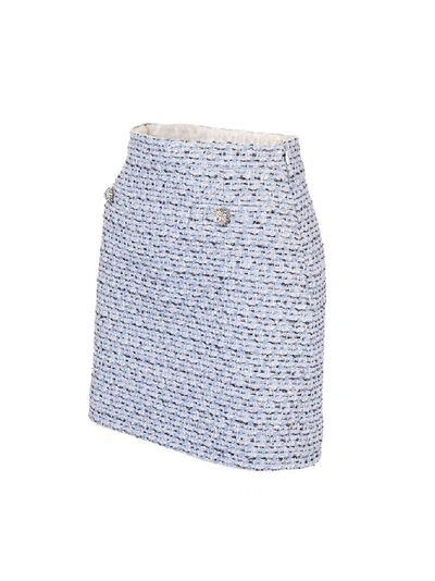 Shop Alessandra Rich Women's Light Blue Polyester Skirt