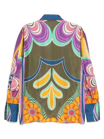 Shop Alberta Ferretti Women's Multicolor Silk Shirt