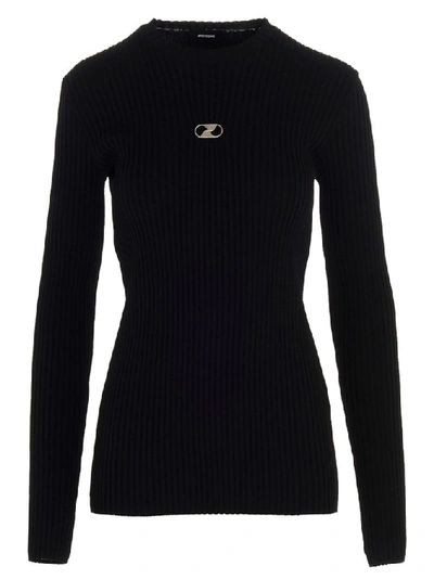 Shop We11 Done We11done Women's Black Polyester Sweater