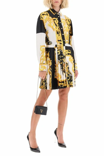 Shop Versace Women's Gold Silk Dress