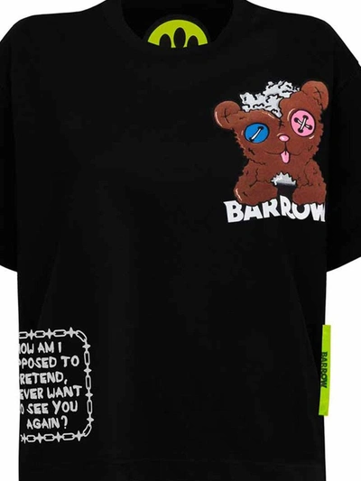 Shop Barrow Women's Black Cotton T-shirt