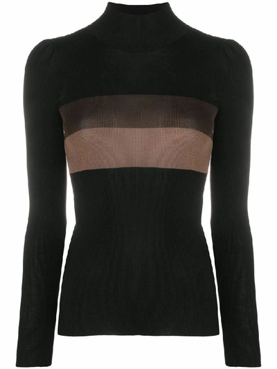 Shop Fendi Women's Black Silk Sweater